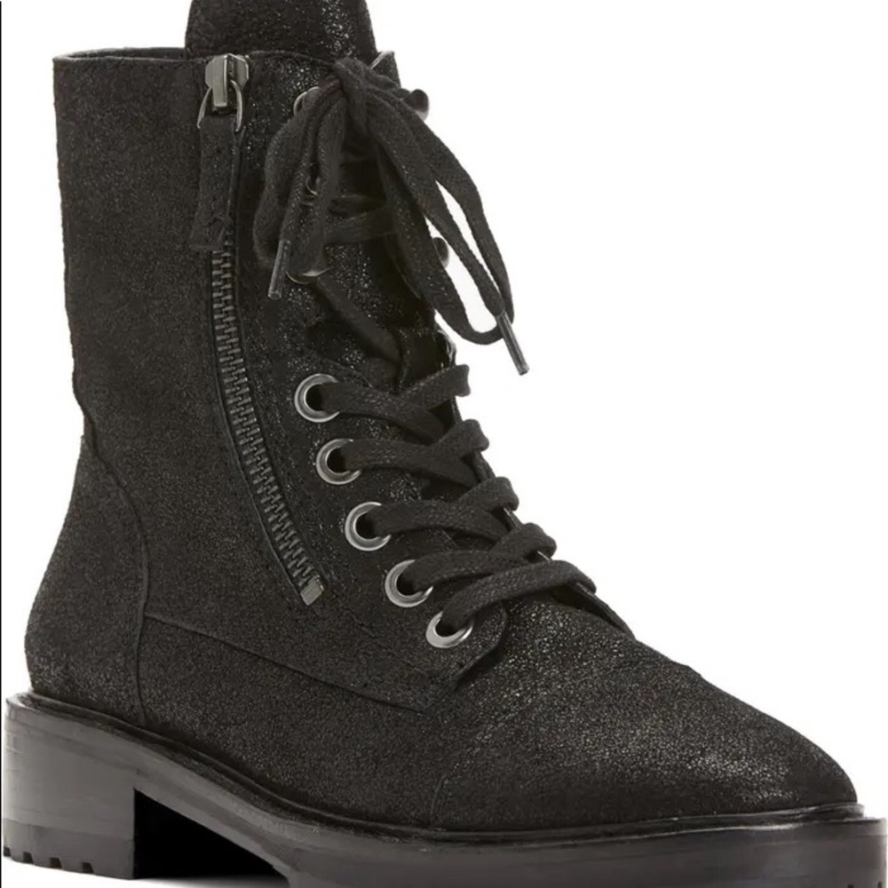 Paige Merline leather combat boots Black black 8.5